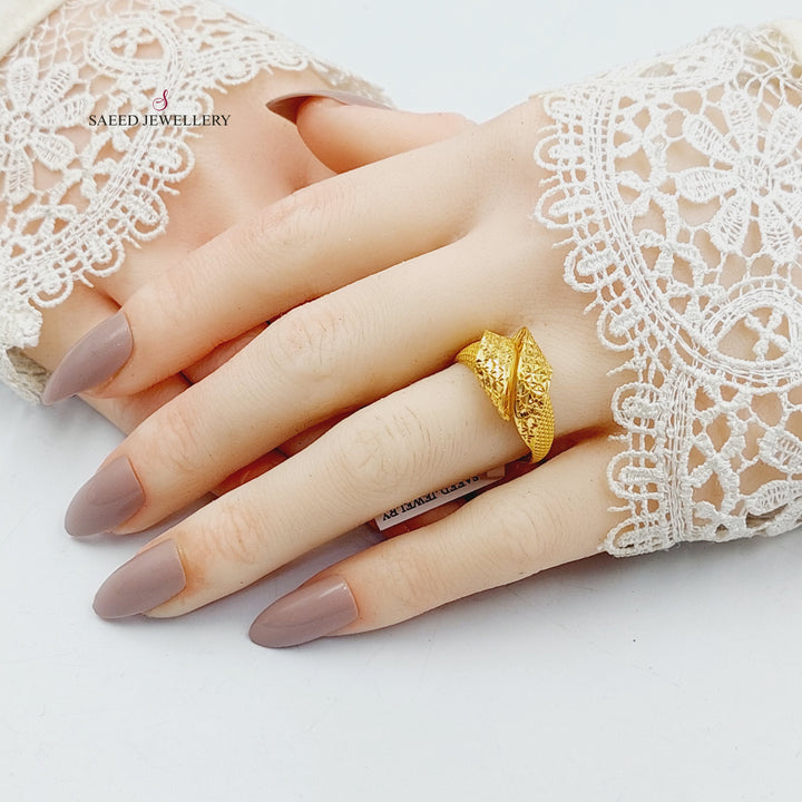 21K خاتم حزام اكسترا-مجوهرات الشيخ سعيد-Saeed Jewelry 