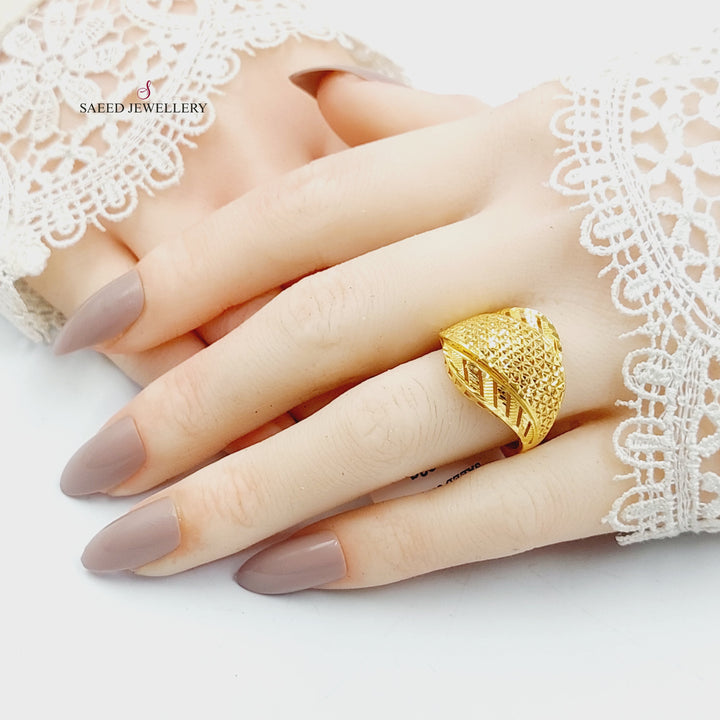 21K خاتم حزام اكسترا-مجوهرات الشيخ سعيد-Saeed Jewelry 