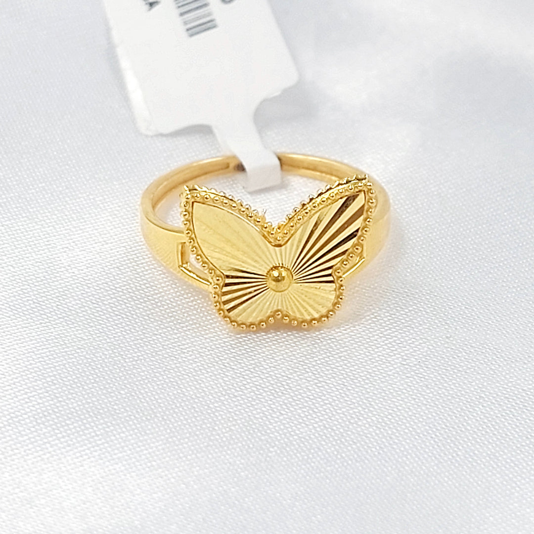 21K خاتم فراشة اكسترا-مجوهرات الشيخ سعيد-Saeed Jewelry 