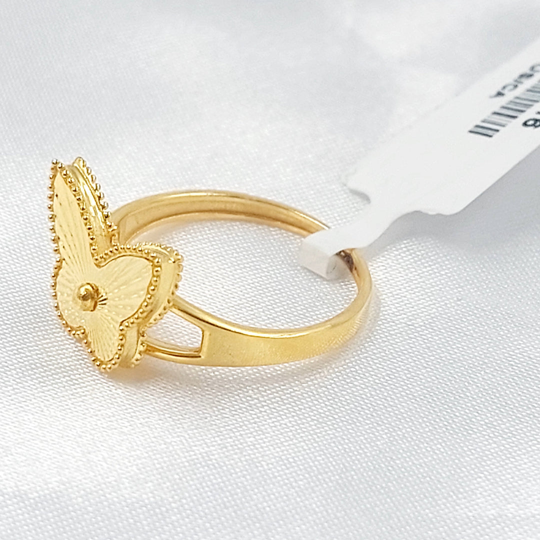 21K خاتم فراشة اكسترا-مجوهرات الشيخ سعيد-Saeed Jewelry 