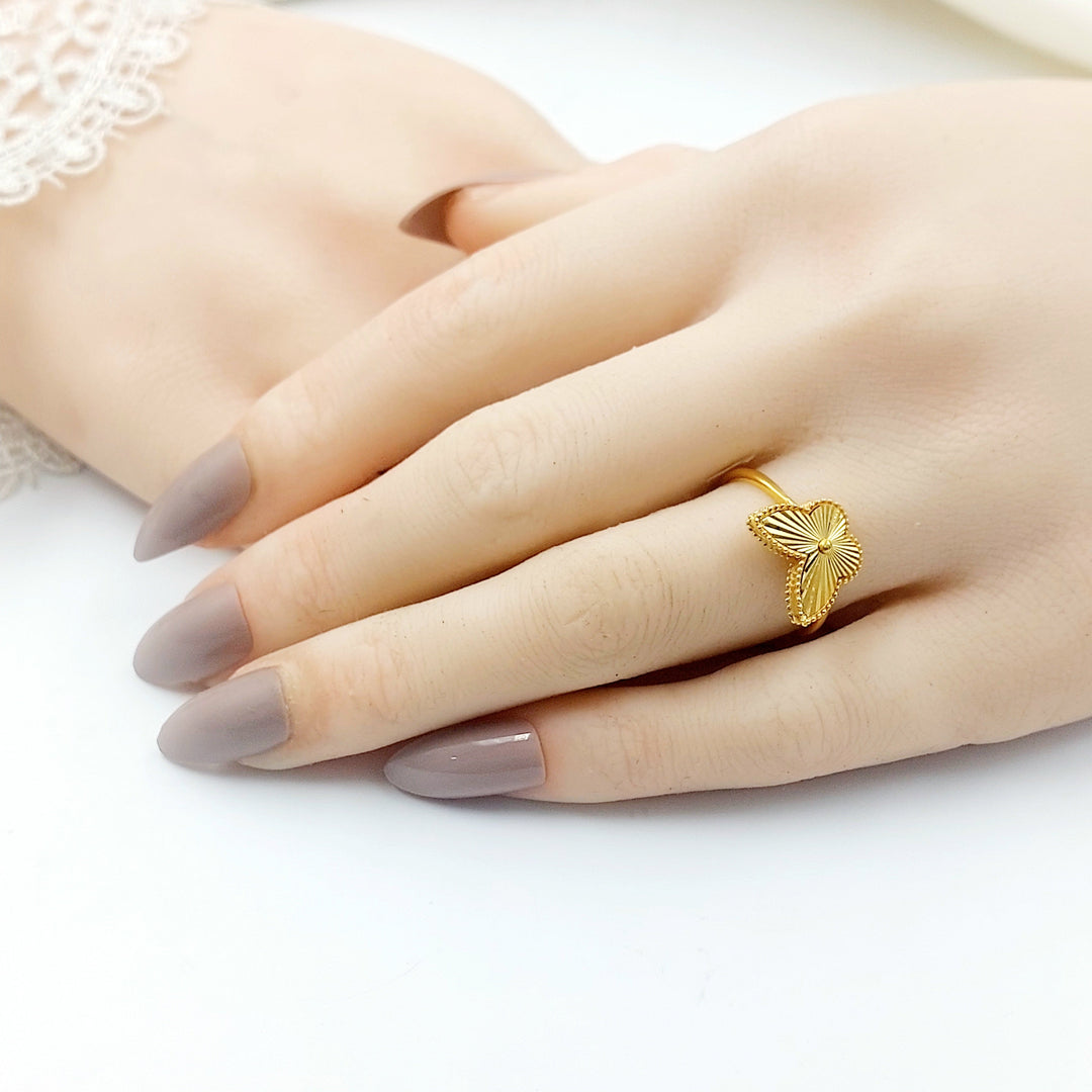 21K خاتم فراشة اكسترا-مجوهرات الشيخ سعيد-Saeed Jewelry 