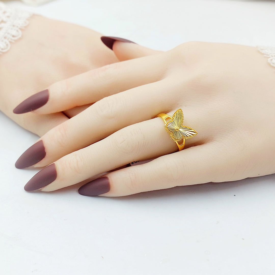 Deluxe Butterfly Ring Made of 21K Gold by Saeed Jewelry 