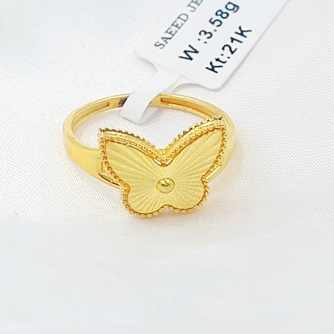 Deluxe Butterfly Ring Made of 21K Gold by Saeed Jewelry 