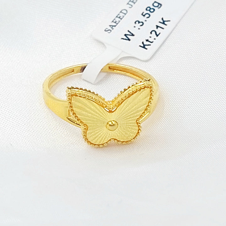 Deluxe Butterfly Ring Made of 21K Gold by Saeed Jewelry 