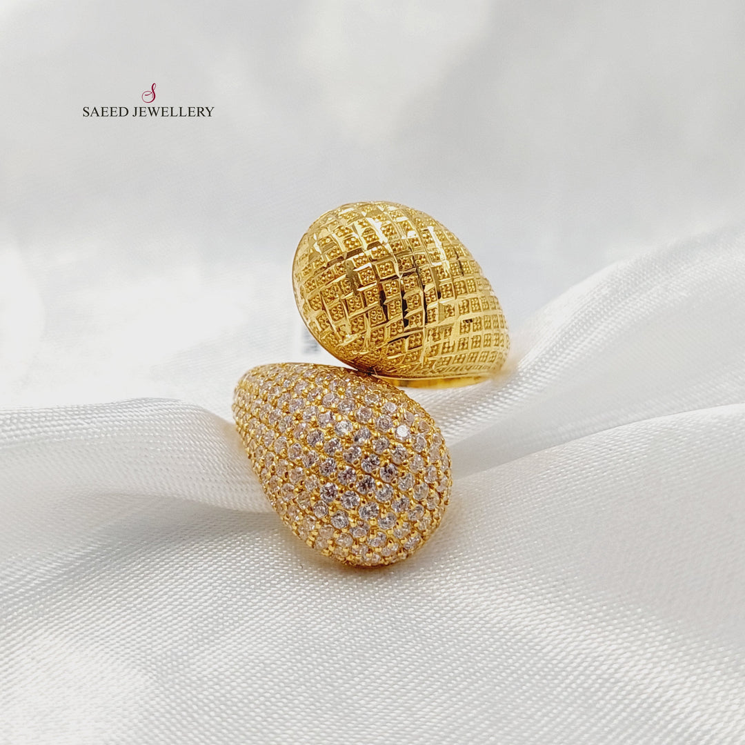 Deluxe Cuban Links Ring Made of 21K Gold by Saeed Jewelry 