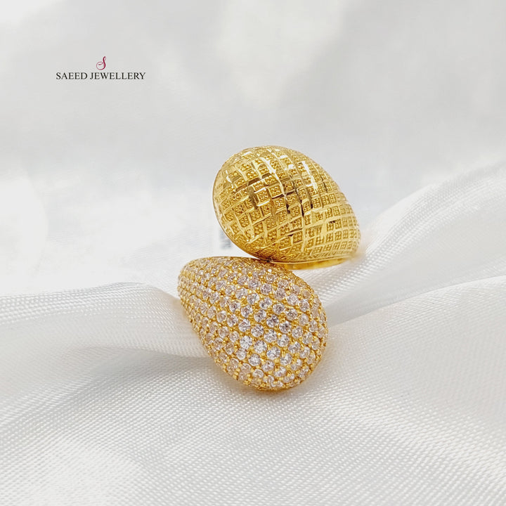 Deluxe Cuban Links Ring Made of 21K Gold by Saeed Jewelry 