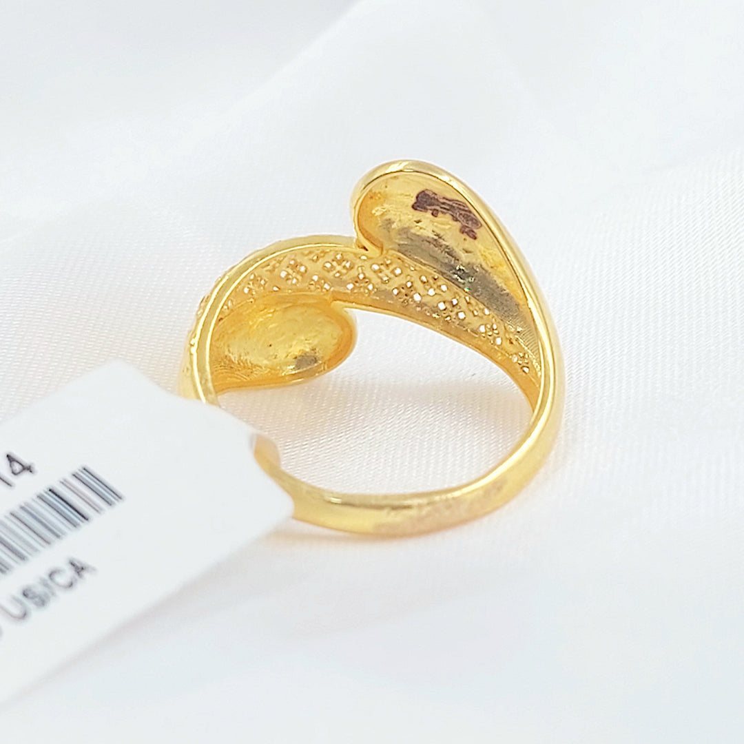 Deluxe Engraved Ring Made of 21K Gold by Saeed Jewelry 