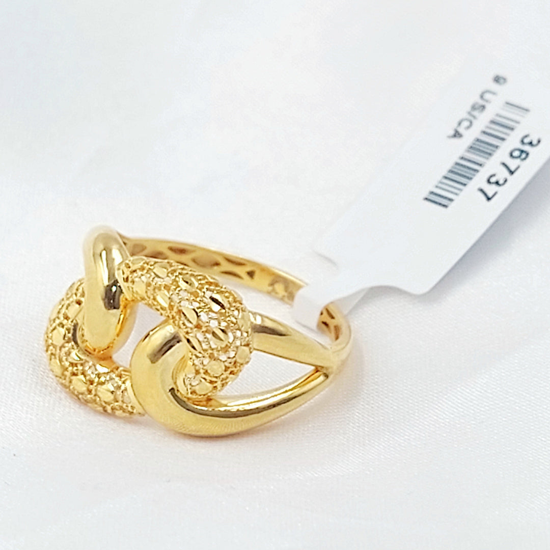 Deluxe Engraved Ring Made of 21K Gold by Saeed Jewelry 