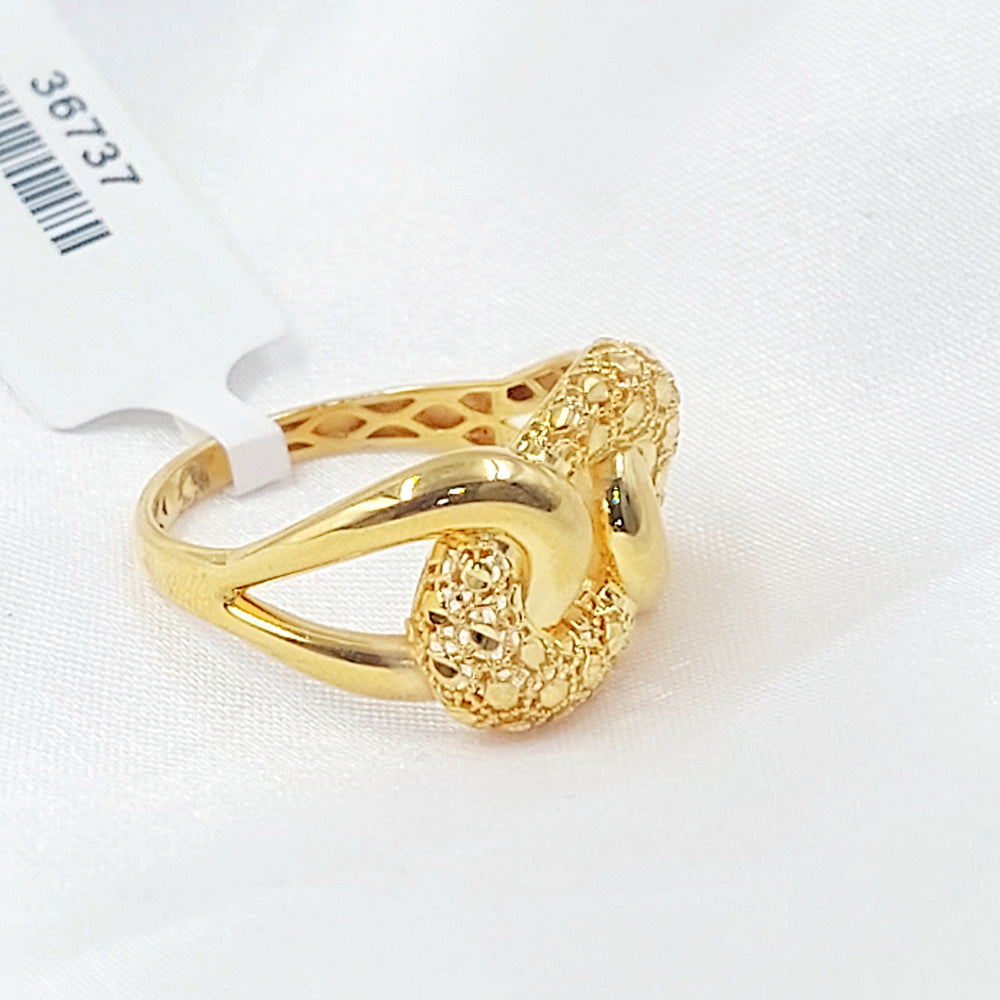 Deluxe Engraved Ring Made of 21K Gold by Saeed Jewelry 