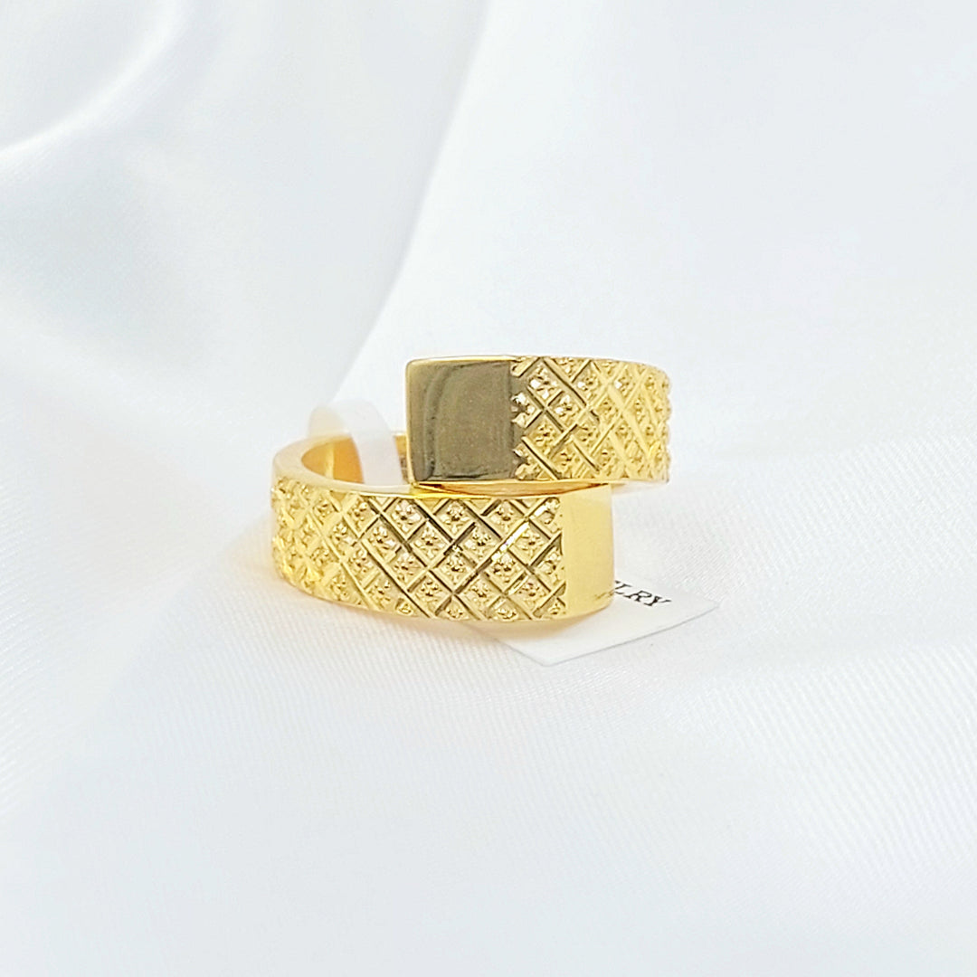Deluxe Engraved Ring Made of 21K Gold by Saeed Jewelry 