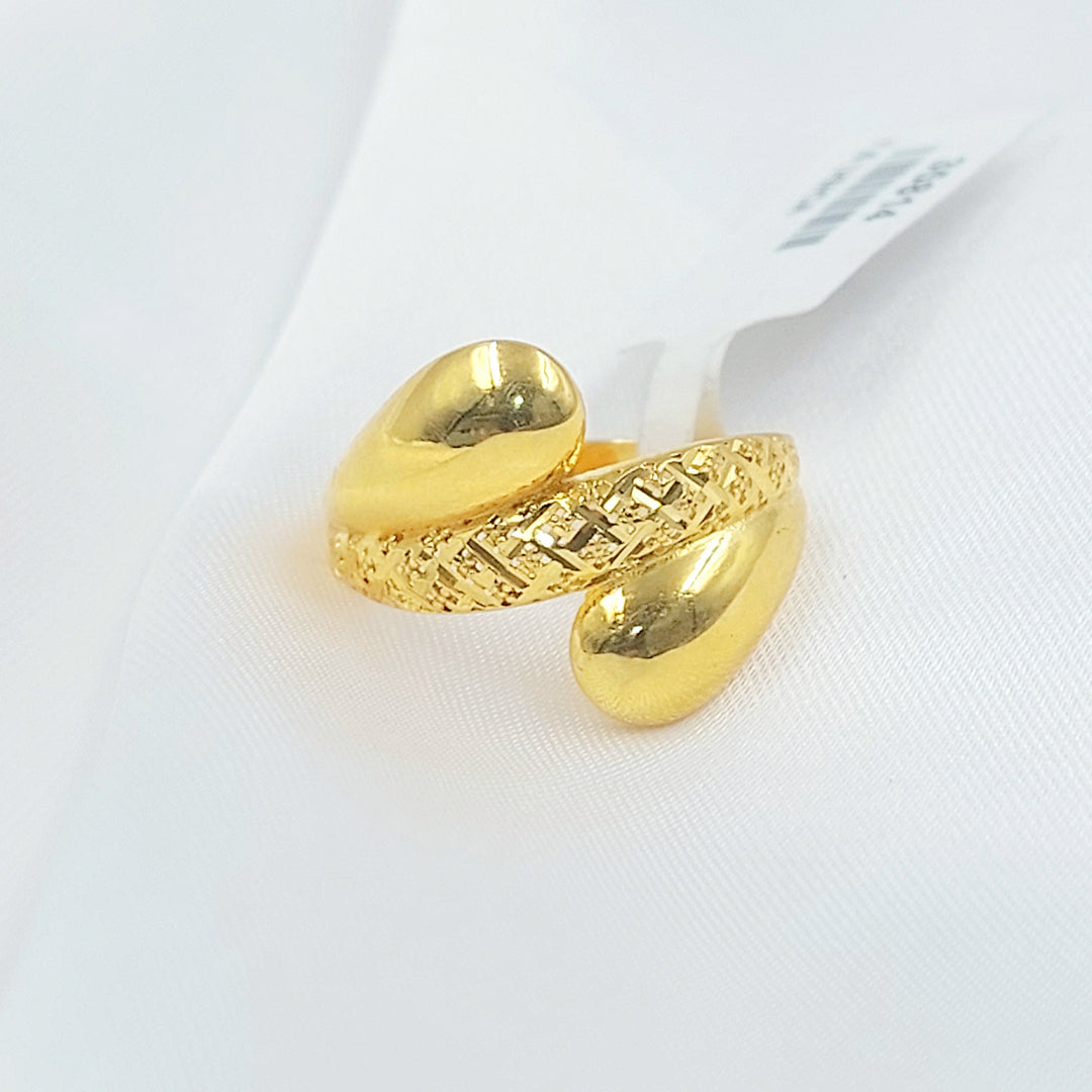 Deluxe Engraved Ring Made of 21K Gold by Saeed Jewelry 