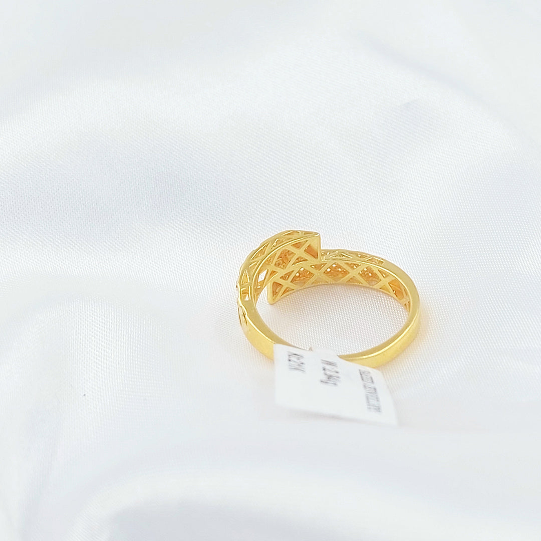 Deluxe Engraved Ring Made of 21K Gold by Saeed Jewelry 