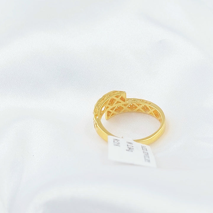 Deluxe Engraved Ring Made of 21K Gold by Saeed Jewelry 
