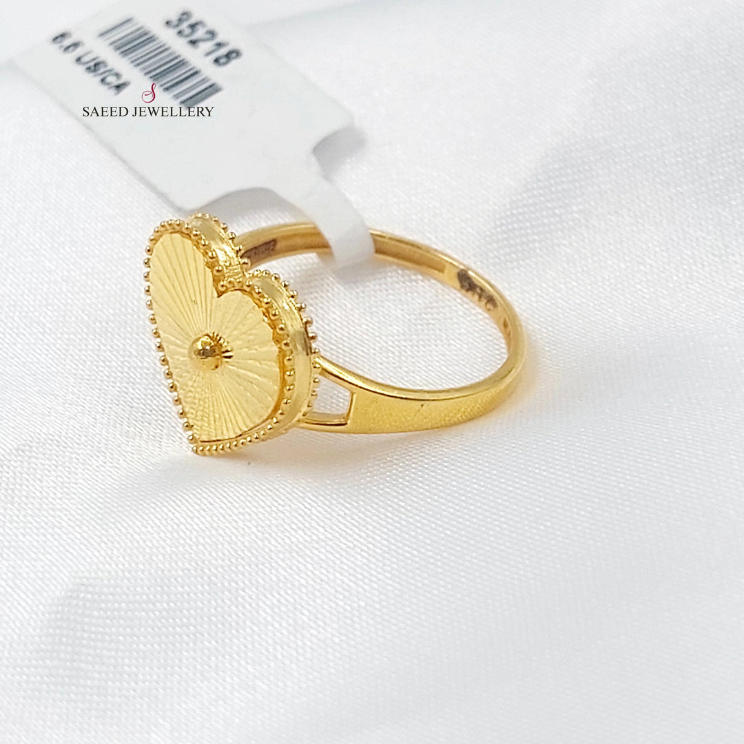 Deluxe Heart Ring Made of 21K Gold by Saeed Jewelry 