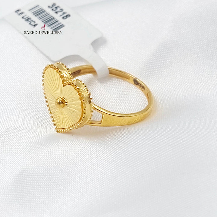 Deluxe Heart Ring Made of 21K Gold by Saeed Jewelry 