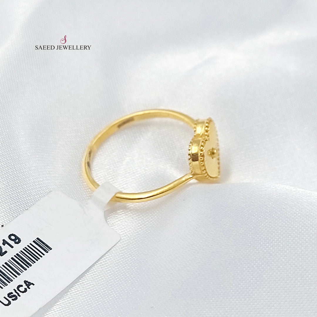 Deluxe Heart Ring Made of 21K Gold by Saeed Jewelry 