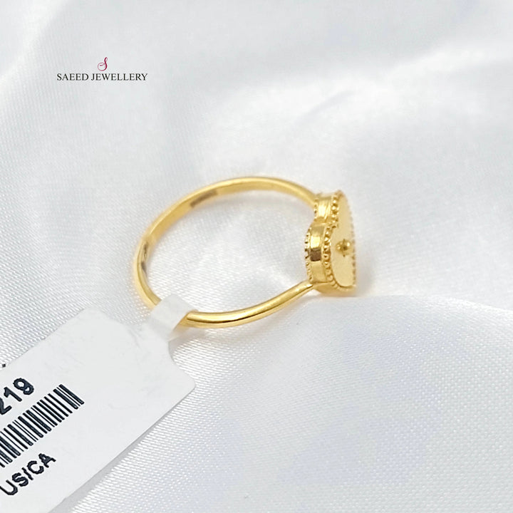 Deluxe Heart Ring Made of 21K Gold by Saeed Jewelry 