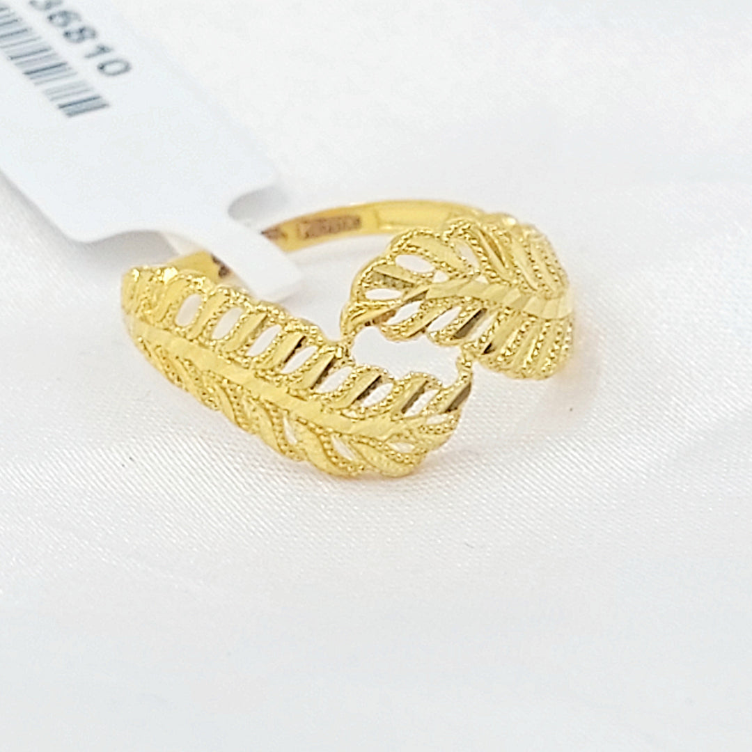 Deluxe Leaf Ring Made of 21K Gold by Saeed Jewelry 