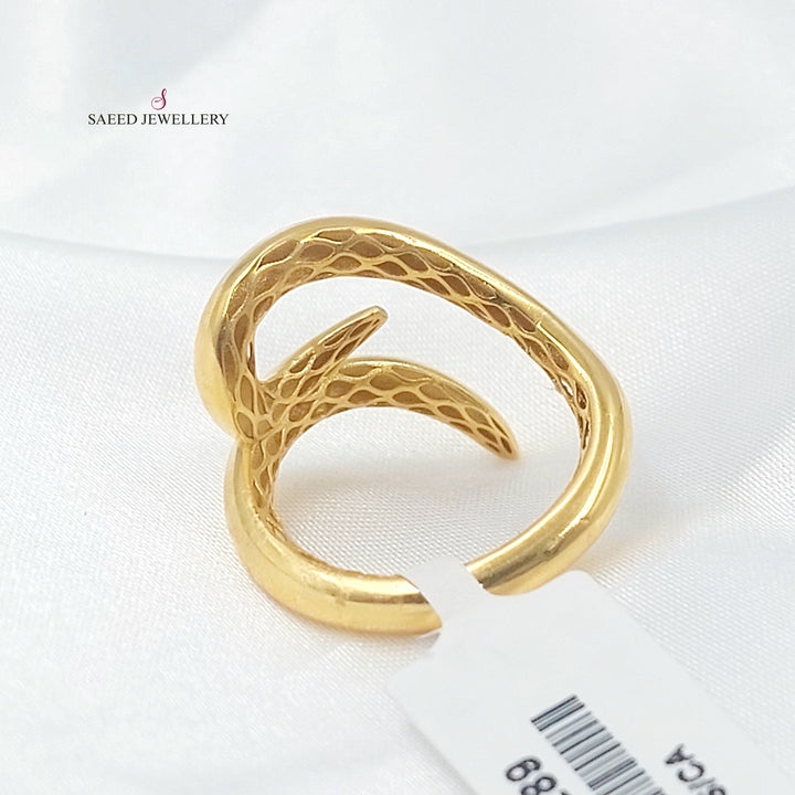 Deluxe Nail Ring Made of 21K Gold by Saeed Jewelry 