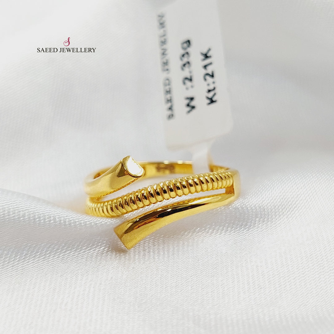 Deluxe Nail Ring Made of 21K Gold by Saeed Jewelry 
