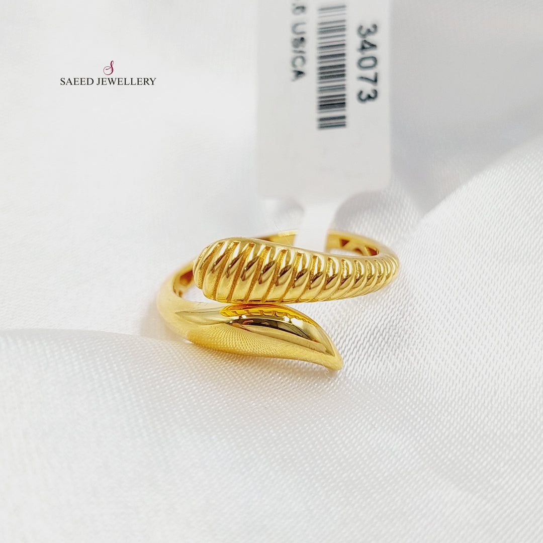 Deluxe Nail Ring Made of 21K Gold by Saeed Jewelry 