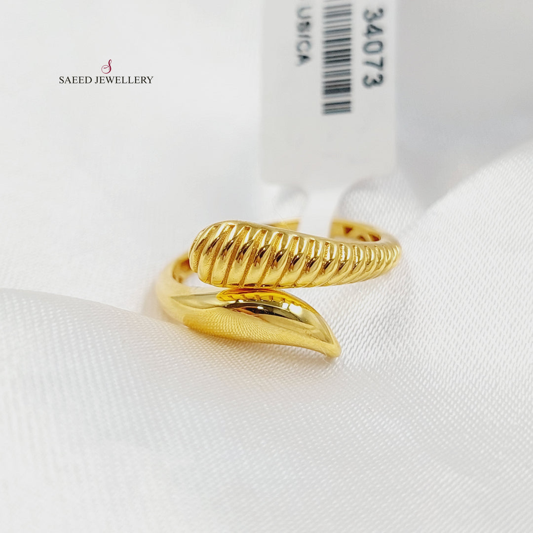 Deluxe Nail Ring Made of 21K Gold by Saeed Jewelry 