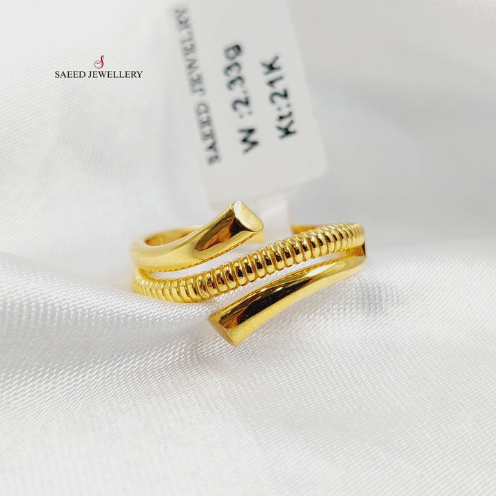 Deluxe Nail Ring Made of 21K Gold by Saeed Jewelry 