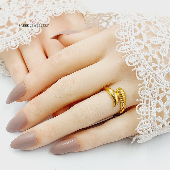 Deluxe Nail Ring Made of 21K Gold by Saeed Jewelry 