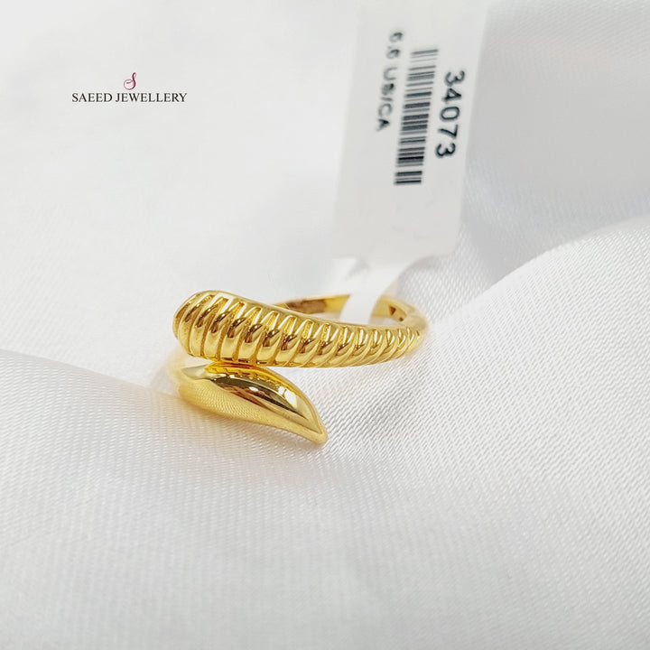 Deluxe Nail Ring Made of 21K Gold by Saeed Jewelry 