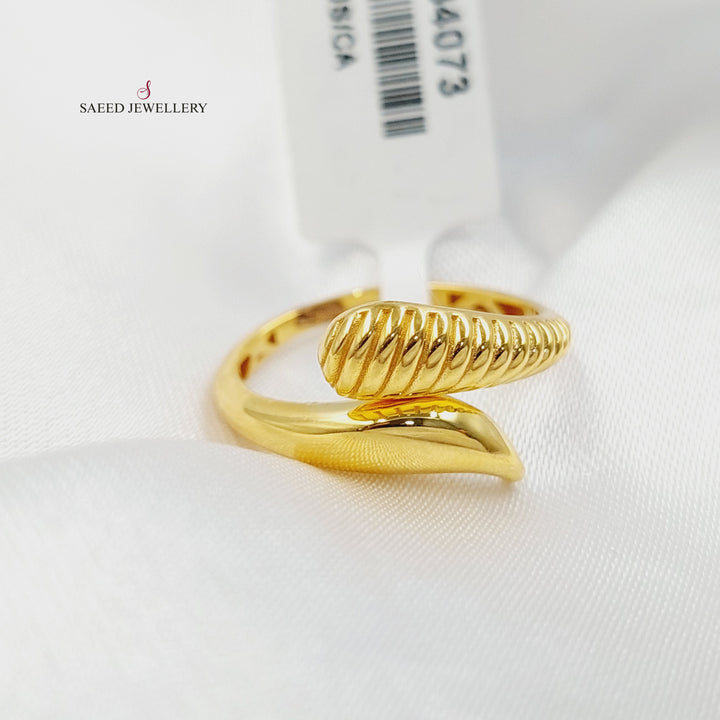 Deluxe Nail Ring Made of 21K Gold by Saeed Jewelry 