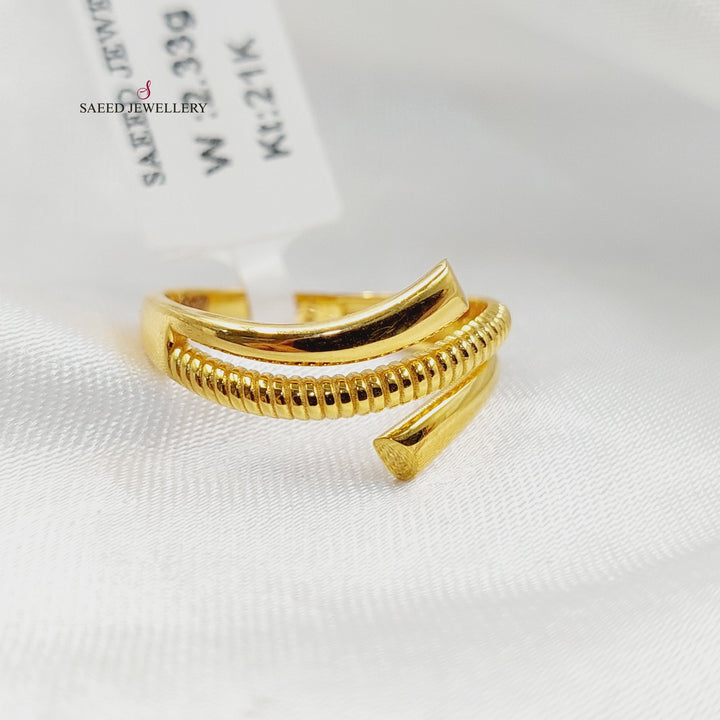 Deluxe Nail Ring Made of 21K Gold by Saeed Jewelry 