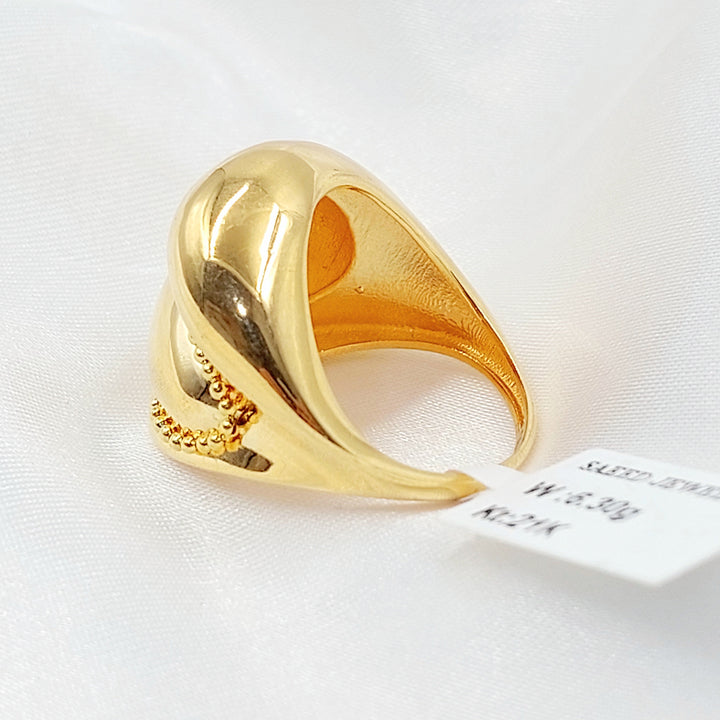 21K خاتم سادة اكسترا-مجوهرات الشيخ سعيد-Saeed Jewelry 