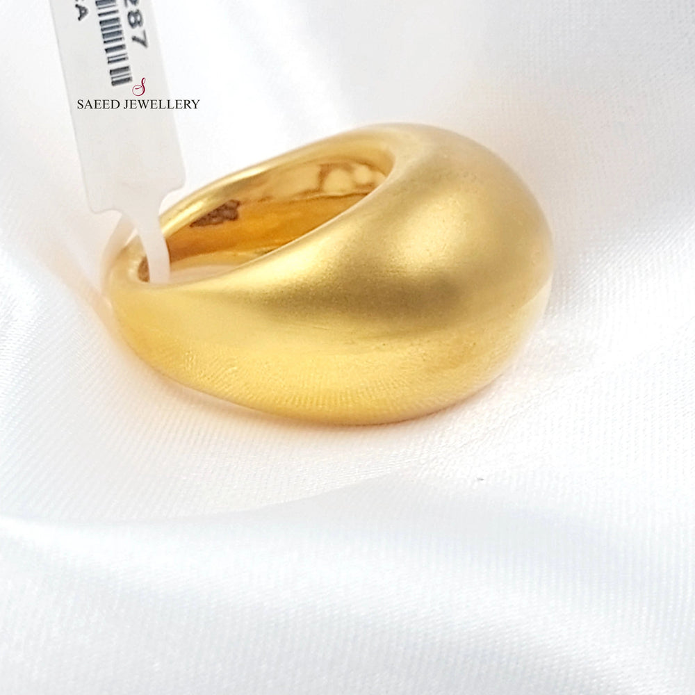 21K خاتم سادة اكسترا-مجوهرات الشيخ سعيد-Saeed Jewelry 