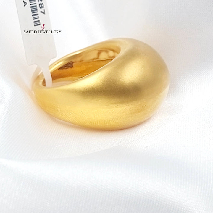 21K خاتم سادة اكسترا-مجوهرات الشيخ سعيد-Saeed Jewelry 