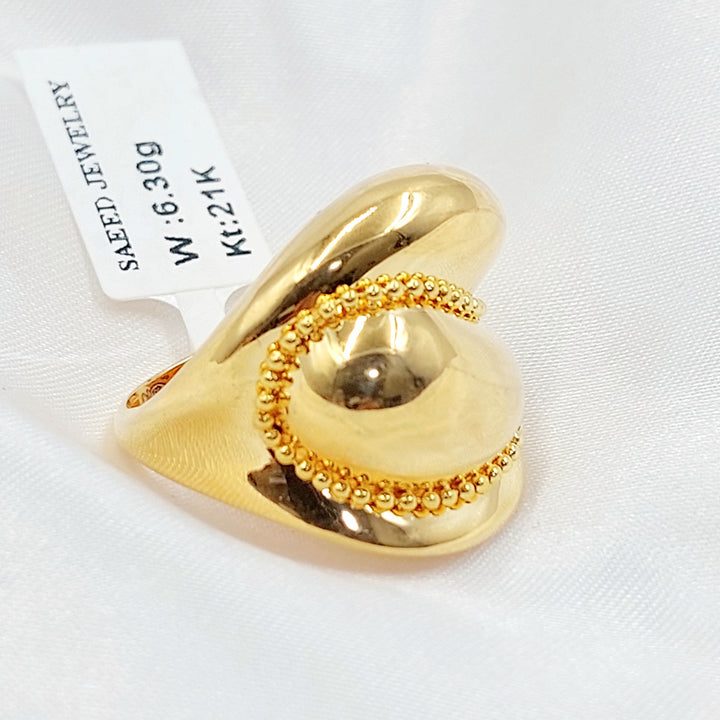 21K خاتم سادة اكسترا-مجوهرات الشيخ سعيد-Saeed Jewelry 