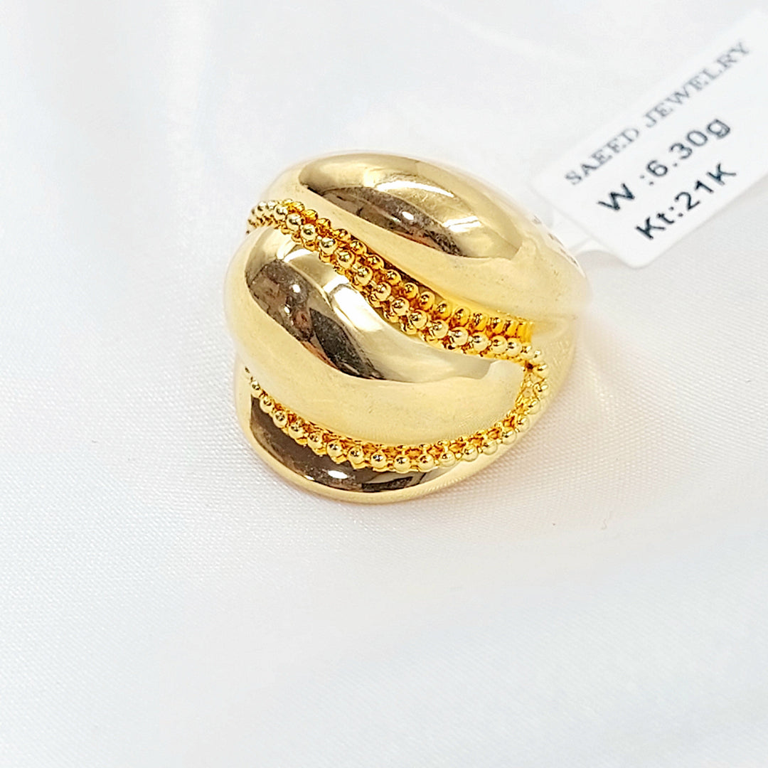 21K خاتم سادة اكسترا-مجوهرات الشيخ سعيد-Saeed Jewelry 