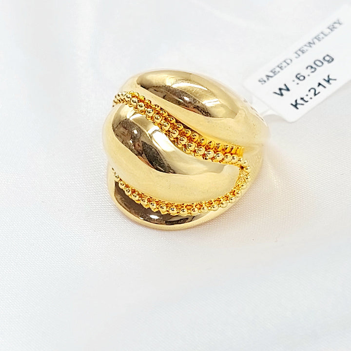 21K خاتم سادة اكسترا-مجوهرات الشيخ سعيد-Saeed Jewelry 