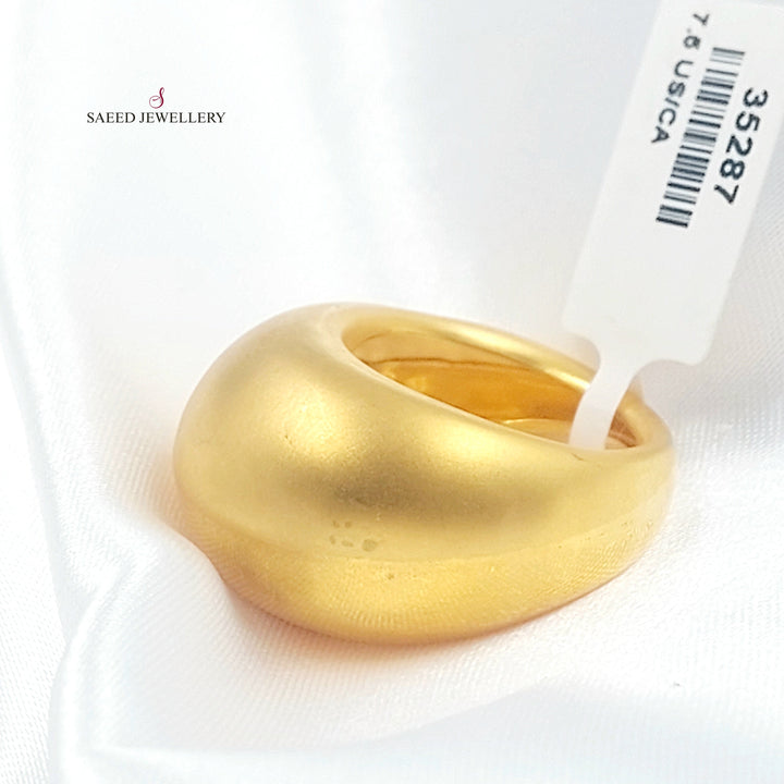 Deluxe Plain Ring Made of 21K Gold by Saeed Jewelry 