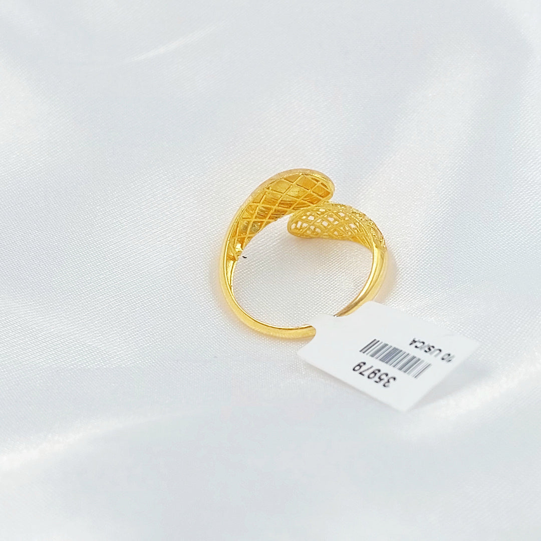 21K خاتم سادة اكسترا-مجوهرات الشيخ سعيد-Saeed Jewelry 