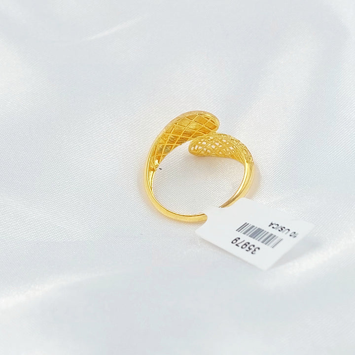 21K خاتم سادة اكسترا-مجوهرات الشيخ سعيد-Saeed Jewelry 