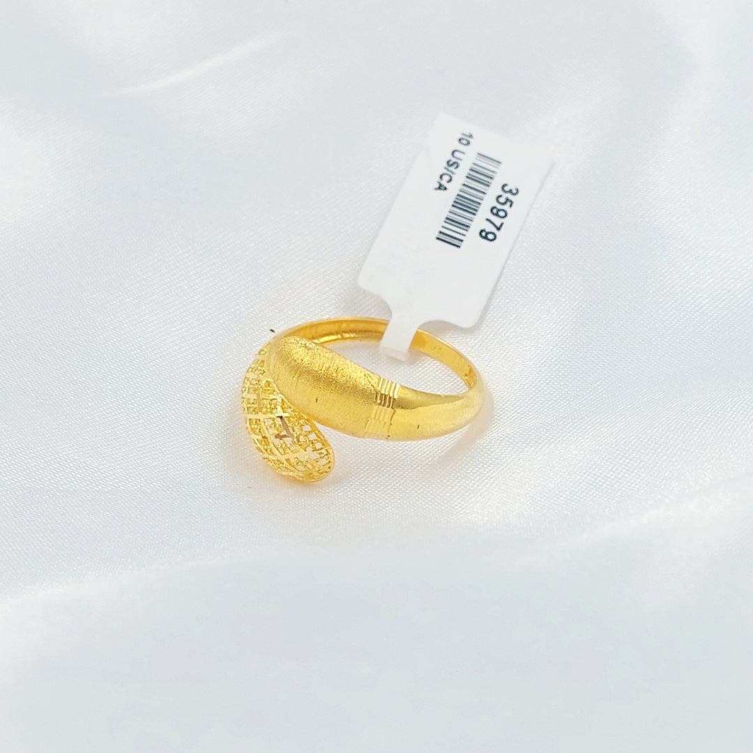 21K خاتم سادة اكسترا-مجوهرات الشيخ سعيد-Saeed Jewelry 