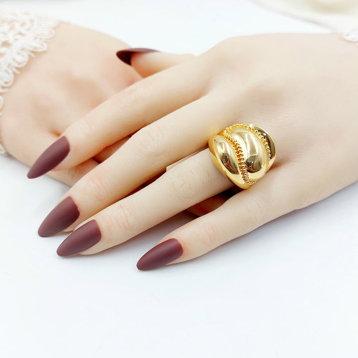 21K خاتم سادة اكسترا-مجوهرات الشيخ سعيد-Saeed Jewelry 