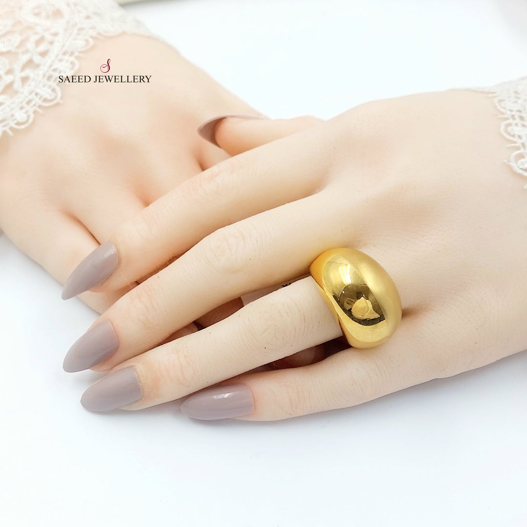 Deluxe Plain Ring Made of 21K Gold by Saeed Jewelry 