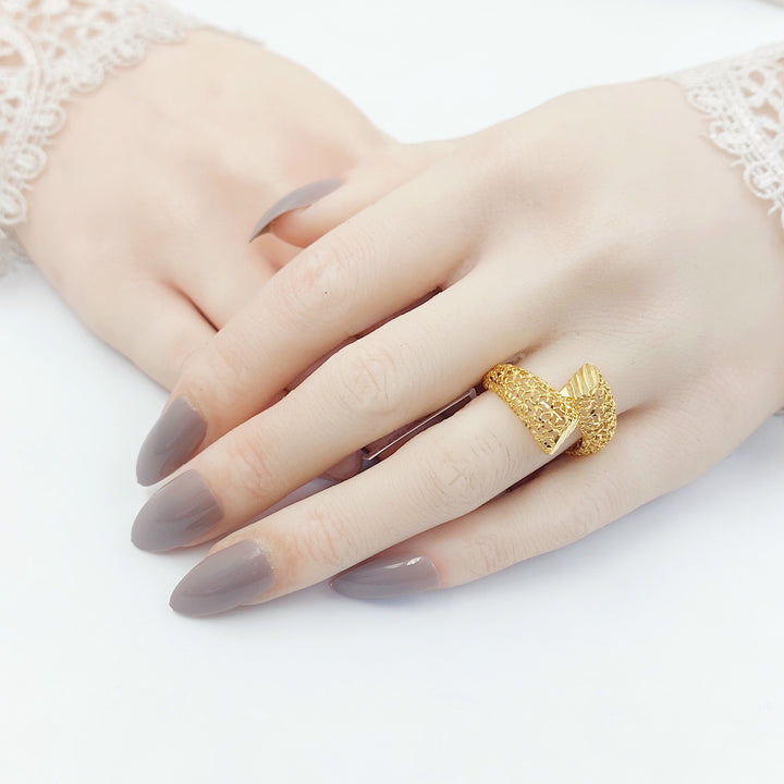 21K خاتم اكسترا-مجوهرات الشيخ سعيد-Saeed Jewelry 