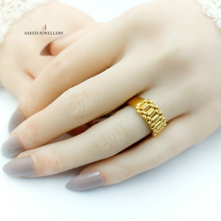 Deluxe Ring Made of 21K Gold by Saeed Jewelry 
