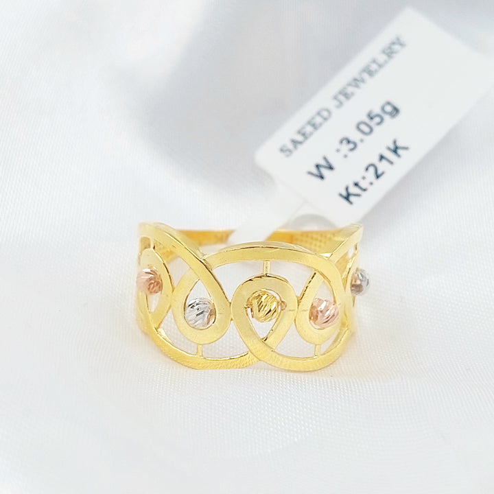 Deluxe Ring Made of 21K Gold by Saeed Jewelry 