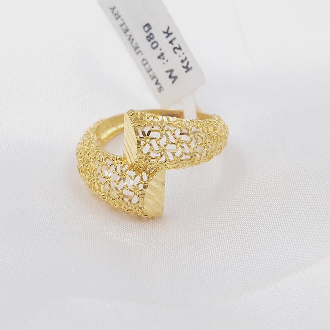 21K خاتم اكسترا-مجوهرات الشيخ سعيد-Saeed Jewelry 