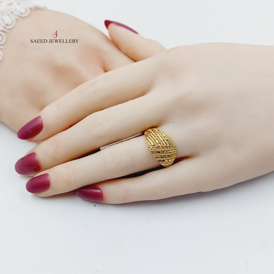 Deluxe Ring Made of 21K Gold by Saeed Jewelry 