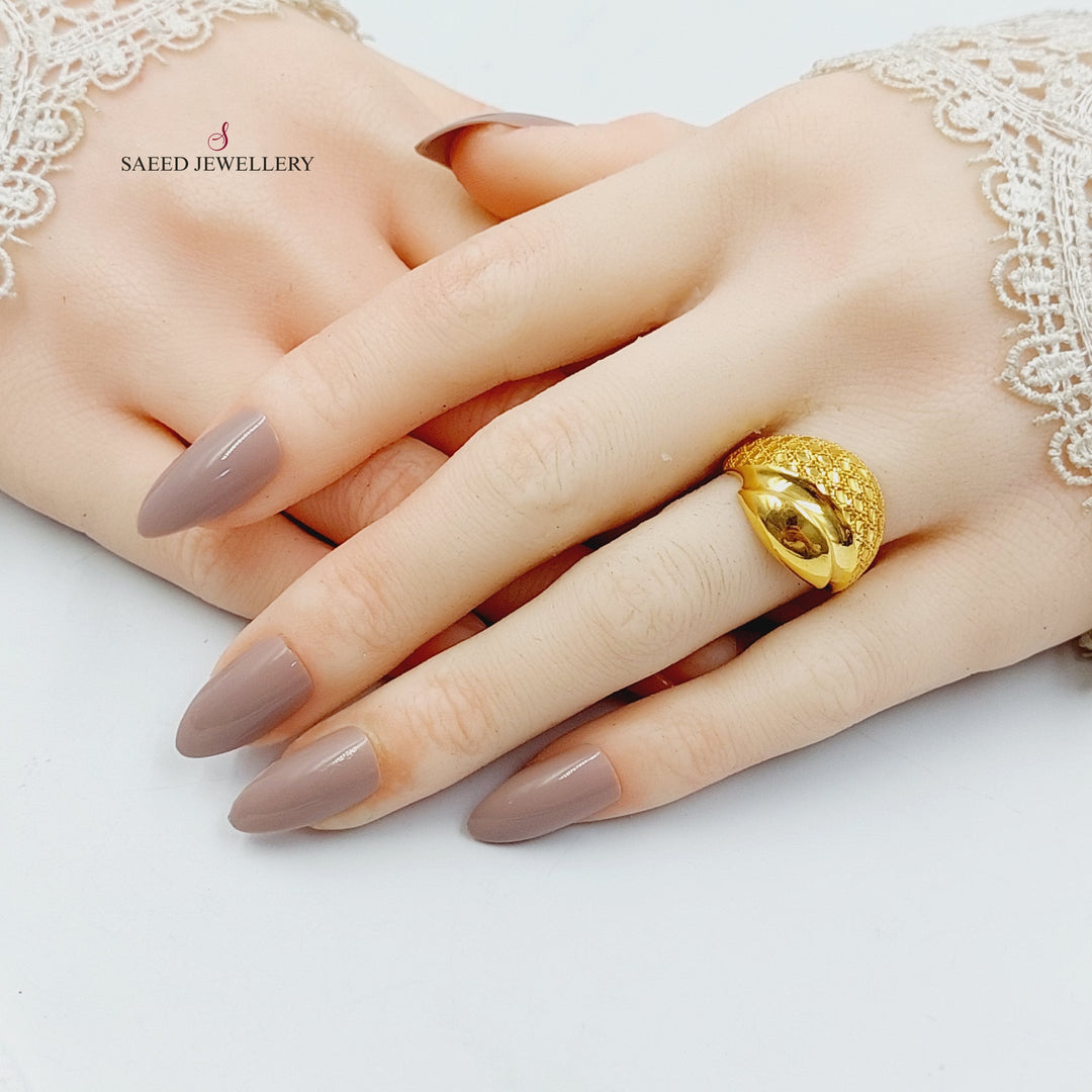 21K Gold Deluxe Ring by Saeed Jewelry - Image 4