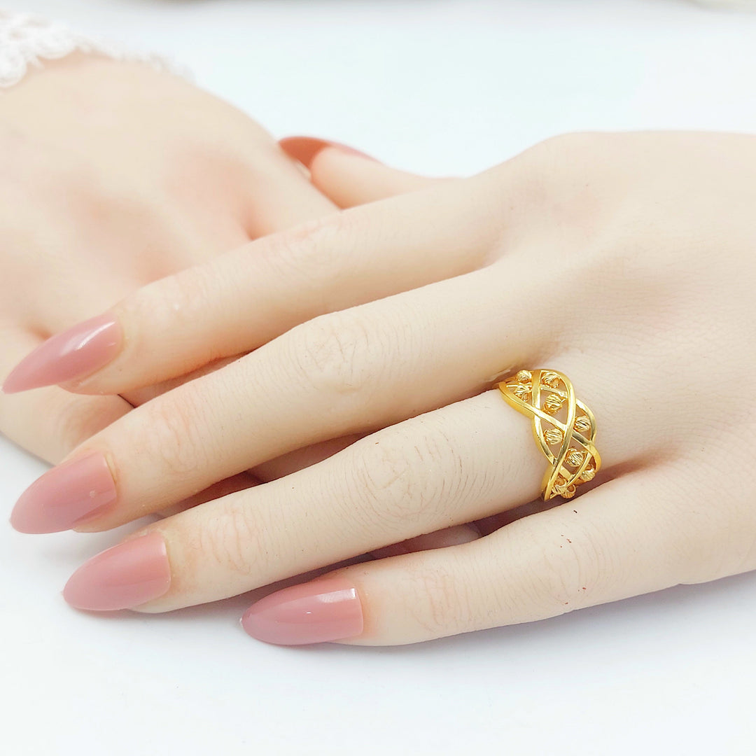 Deluxe Ring Made of 21K Gold by Saeed Jewelry 